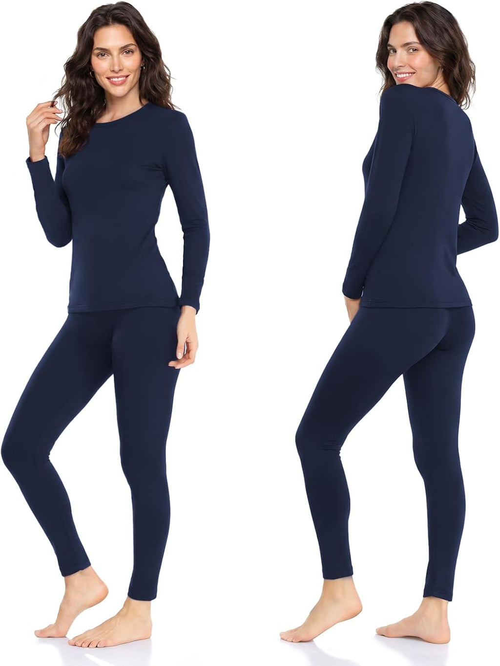 Thermal Underwear for Women Long Johns Set Fleece Lined Winter Cold Weather