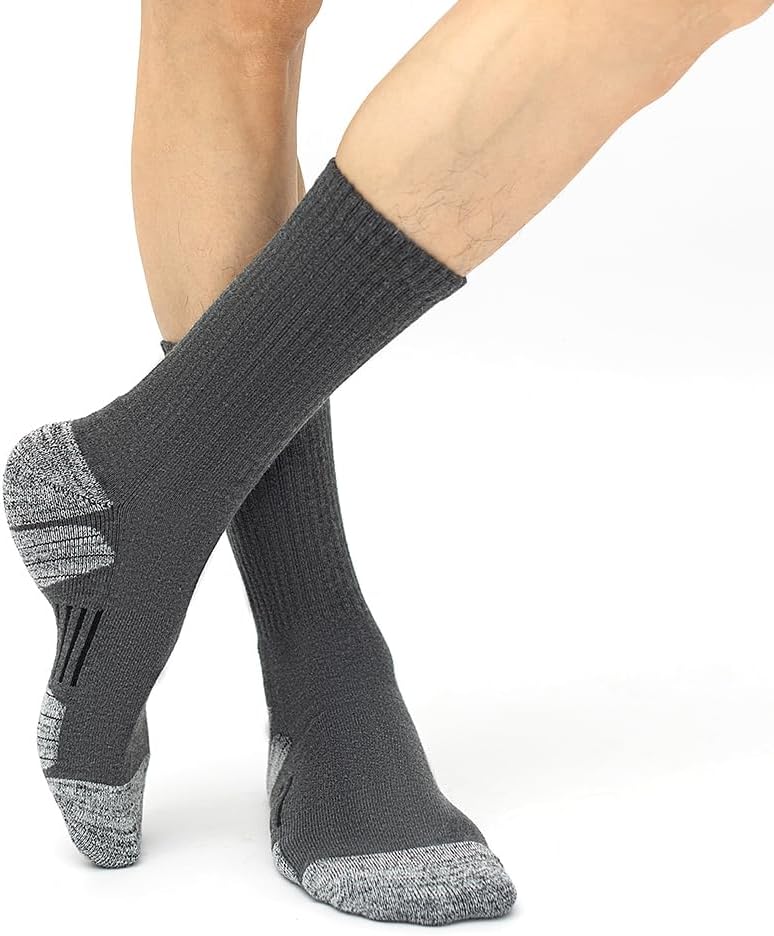 JOYNÉE 8 Pairs Mens Athletic Crew Socks Cushion Running Work Breathable Outdoor Socks for Men