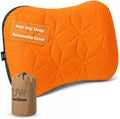 UWILLION Inflatable Camping Pillow with Removable Washable Cover, Ultralight Compact Air Pillow for Backpacking, Hiking, Travel & Camping, Ergonomic Neck and Lumbar Support Blow Up Pillow – Orange