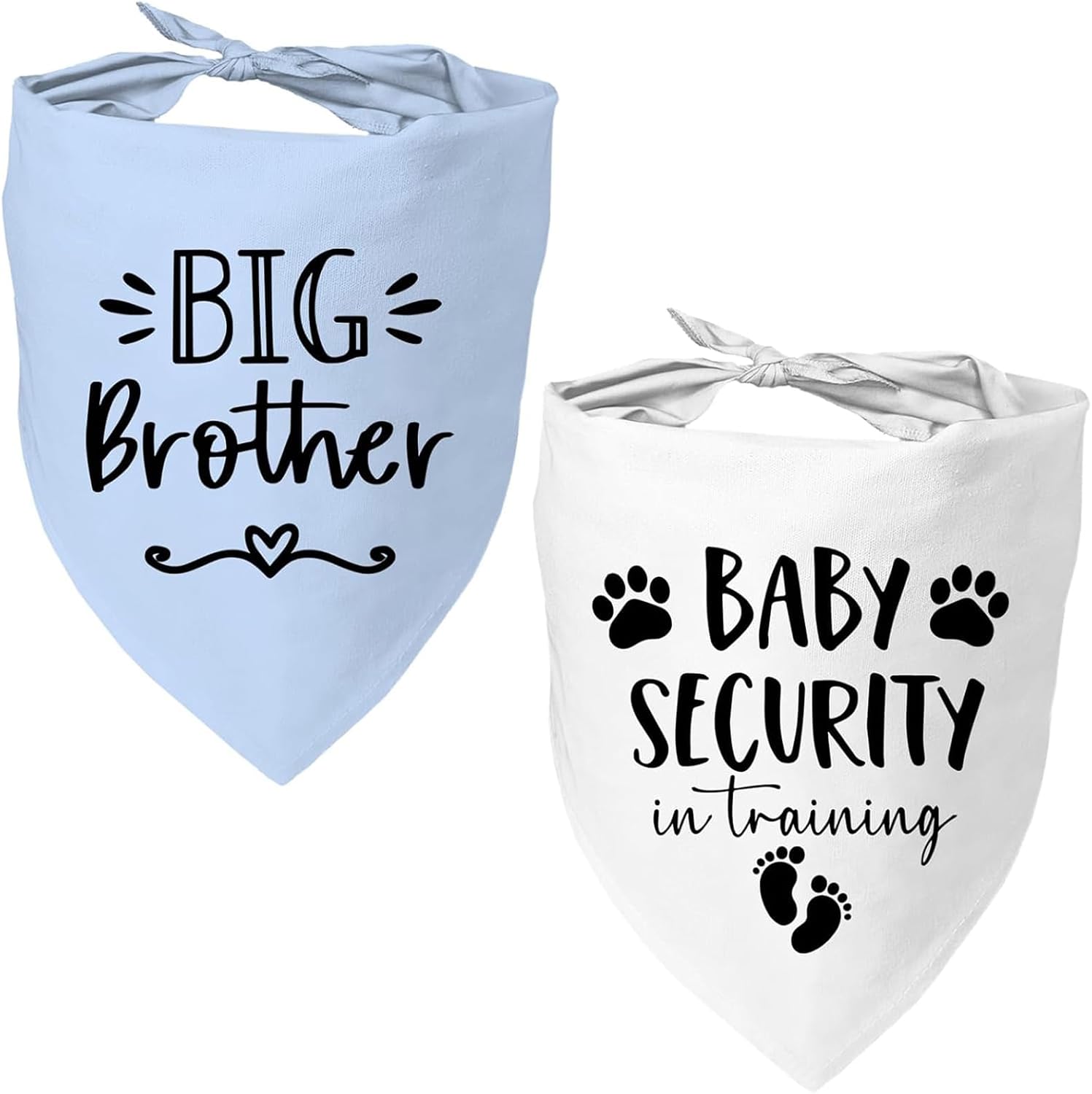 2 Pack Dog Bandanas for Pregnancy Announcement, Cute Adjustable Pet Bandana Scarf for Small Medium Large Dogs, Gender Reveal Puppy Accessories, Soft Breathable Fabric for Puppy Cats