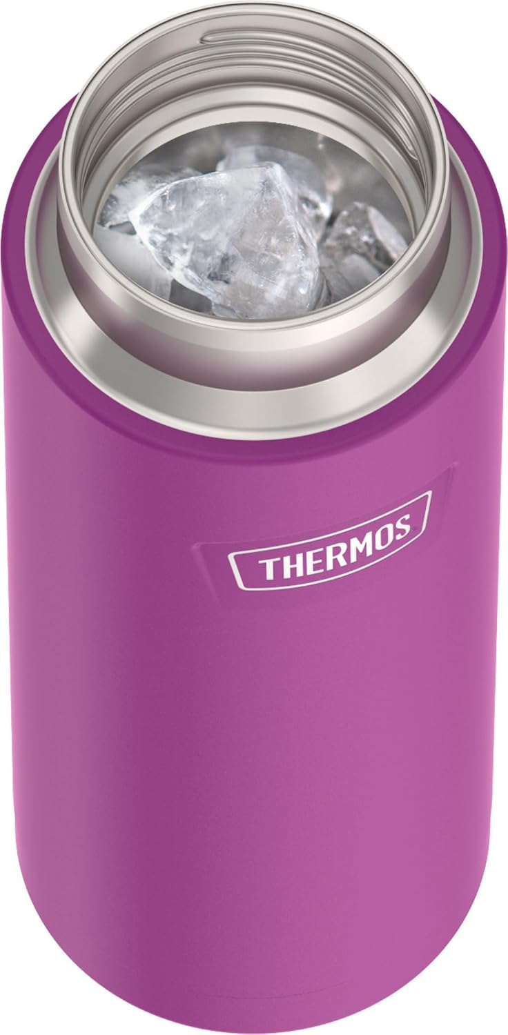 THERMOS ICON SERIES, Stainless Steel Water Bottle with Spout - 24 Ounce, Plum - Vacuum Insulated Water Bottle with Lid