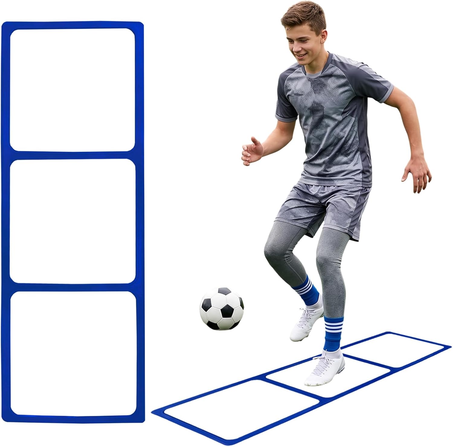 One-Piece Silicone Agile Ladder 1 PC Suitable for Sports & Fitness Step Training Soccer Footwork Practice Street Dance Step Training Auxiliary Kit for Various Indoor and Outdoor Floor Areas