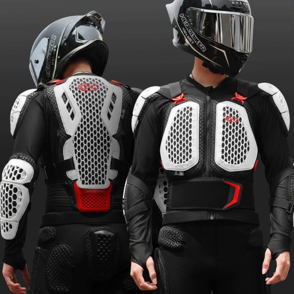 Motorcycle Armor Men with Chest Back Protection Gear,Motocross Jacket