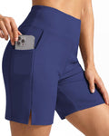 Ommiivex Women Swim Shorts 5 Inches High Waist Extremely Stretch Softness Quick Dry for Pool Beach Board Summer Vacation