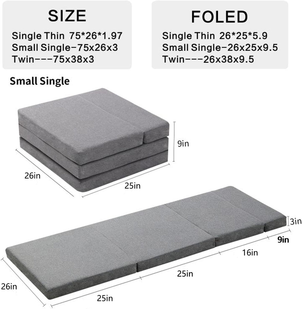 Foldable Foam Sleeping Mats Camping Mattress Sleeping Pad Sofa Bed Nap Cot,Japanese Floor Futon Mattresses,Car Travel Mattress