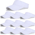 10 Pack Men Women Sun Visor Adjustable UV Protection Blank Sun Visor Hats Caps for Beach Pool Golf Tennis Sports