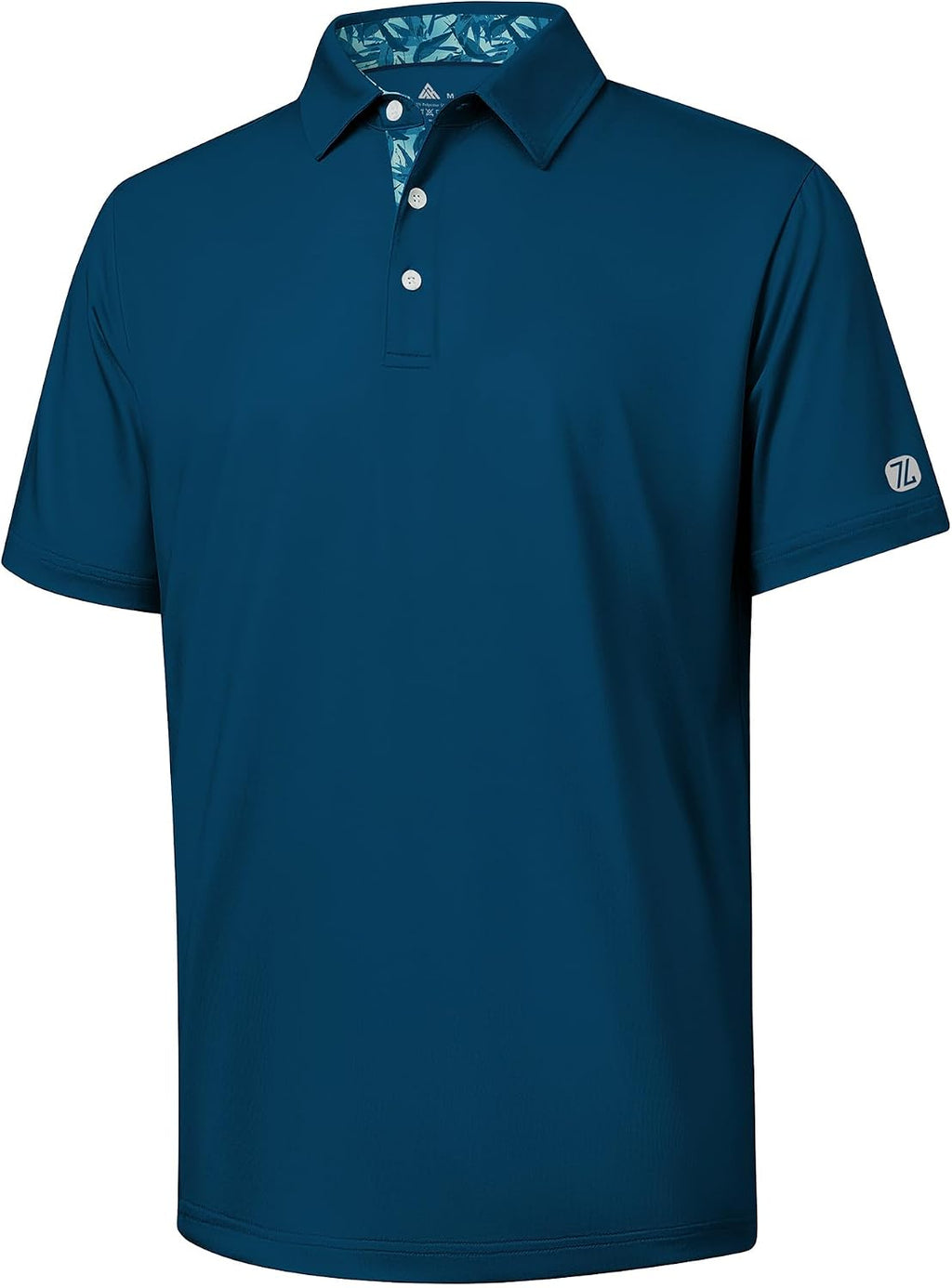 ZITY Golf Shirts for Men Short Sleeve Moisture Wicking Solid Performance Designed Print Collared Casual Polo Shirt