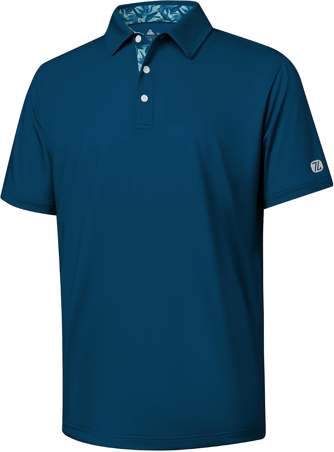 ZITY Golf Shirts for Men Short Sleeve Moisture Wicking Solid Performance Designed Print Collared Casual Polo Shirt