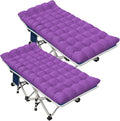 2 Pack Camping Cot with Comfortable Mattress, Folding Camping Bed