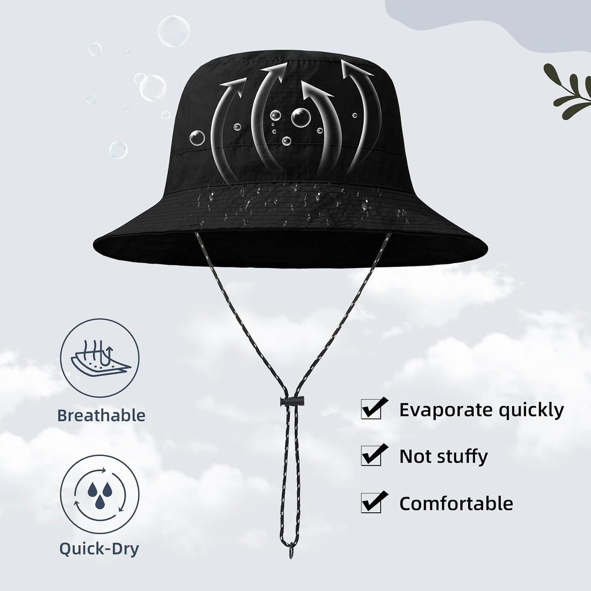Durio Waterproof Bucket Hats for Woman UPF 50+ Sun Hat