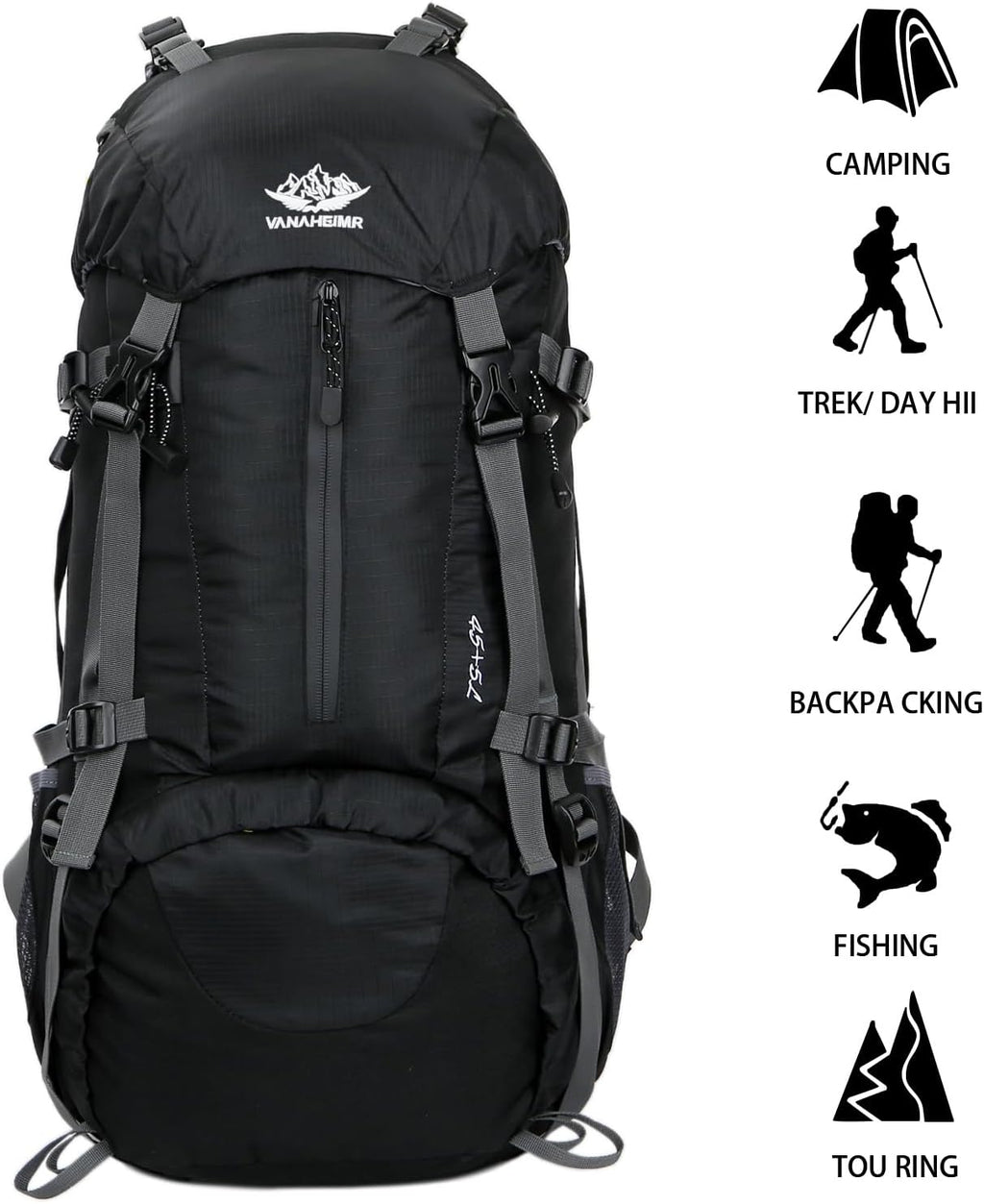 Esup 50L Waterproof Camping Hiking Backpack for Men and Women
