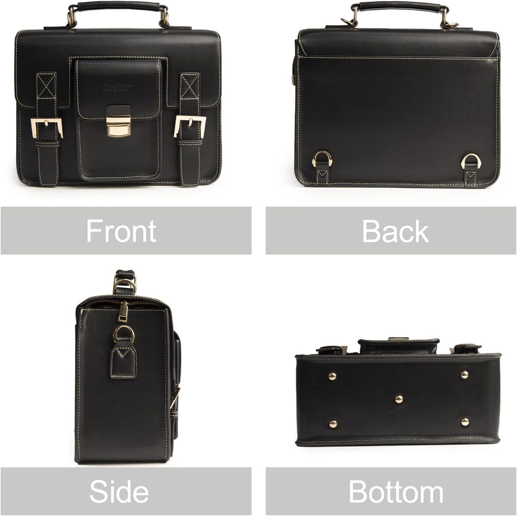 Cwatcun 3-in-1 Retro Camera Bag, PU Leather Camera Crossbody/Backpack/Case