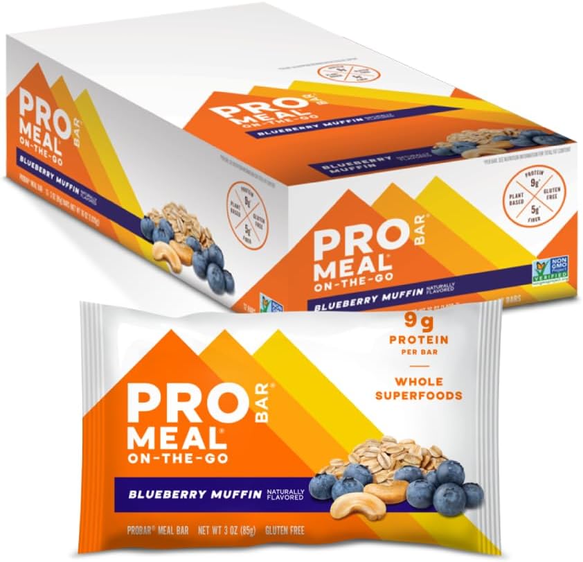 PROBAR MEAL Bar – Plant Based Meal Replacement Bar with Whole Food Ingredients, Oats, Nuts & Seeds, Vegan, Gluten Free, Non-GMO Nutrition Bar for Breakfast, Travel & On-the-Go Energy (Banana Nut Bread, 12 Count)