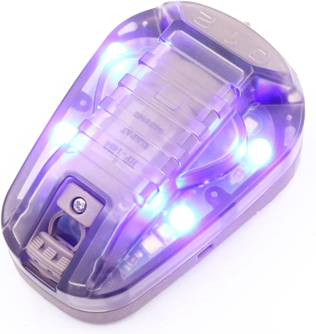 Tactical IR Strobe Helmet Light Military Identification Lights with Visible LED + White Strobe Survival Signal (Tan-Blue)