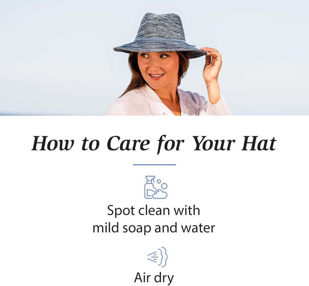 Wallaroo Hat Company Women's Victoria Fedora – UPF 50+ UV Protection, Wide Brim, Packable & Adjustable Sun Hat