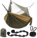 Sunyear Hammock Camping with Net/Netting, Portable Camping Hammock Double Tree Hammock Outdoor Indoor Backpacking Travel & Survival, 2 Tree Straps (16+1 Loops Each, 20Ft Total)