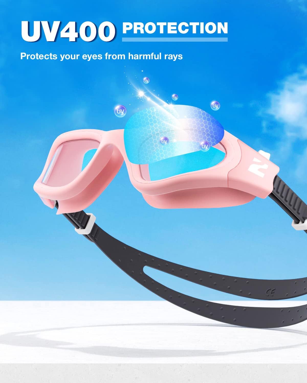 ZIONOR Swim Goggles, G1 SE Swimming Goggles Anti-Fog for Adult Men Women