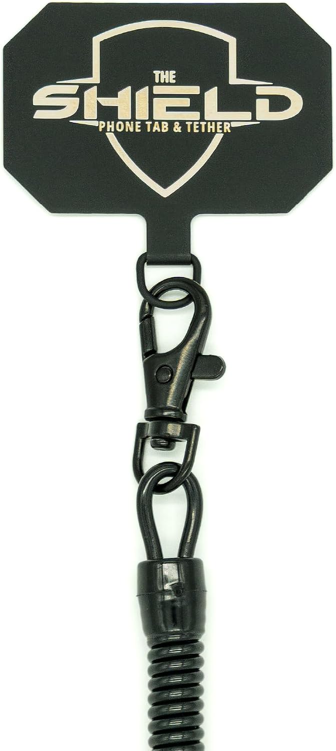Rogue Fishing The Shield Phone Tab & Tether – Anti Theft Strap with Retractable Phone Tether – Waterproof Leash Lanyard for Kayak, Fishing, and Outdoor Gear Security