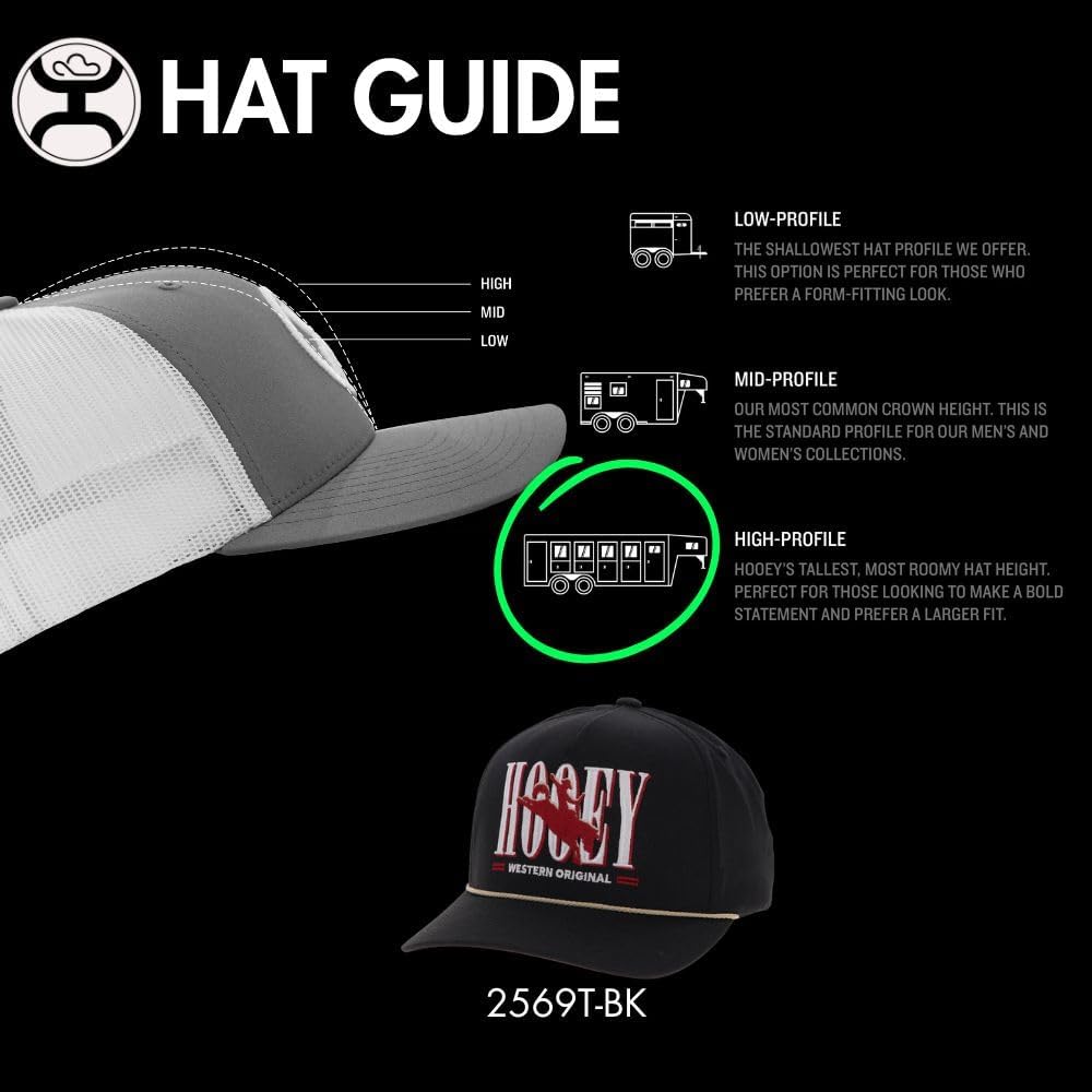 HOOEY Wild Ride Adjustable Snapback Rope Hat