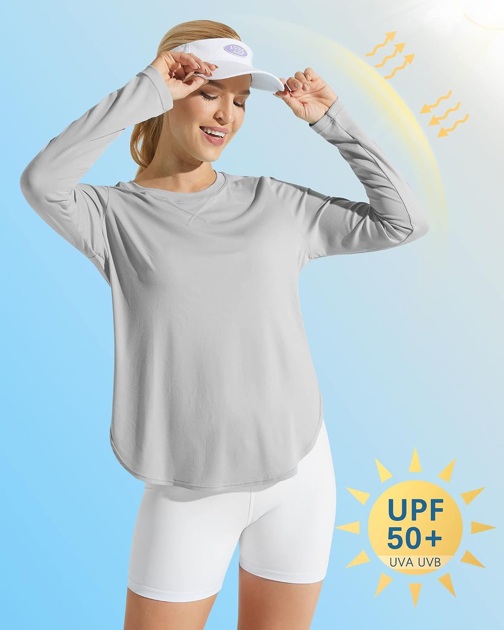 G4Free Lightbreeze Womens UPF 50+ UV Sun Shirts Long Sleeve Workout Tops
