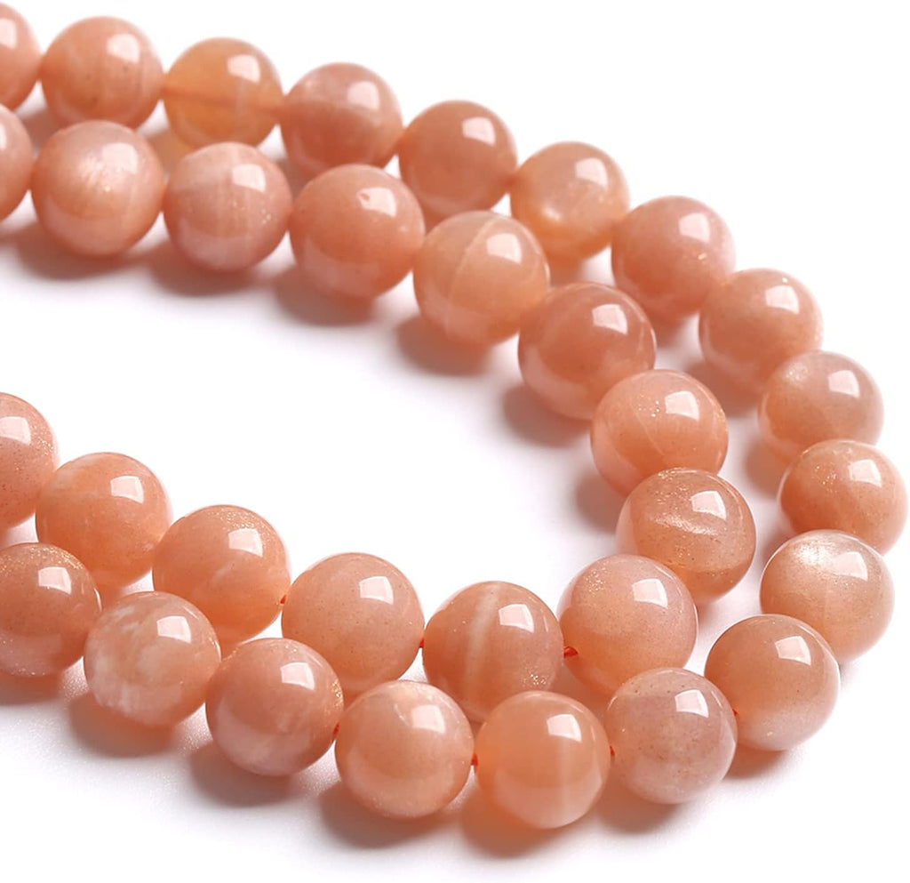 10MM 36PCS Natural Stone Sunstone Gemstone Loose Beads for Jewelry Making DIY Bracelet Crystal Beads