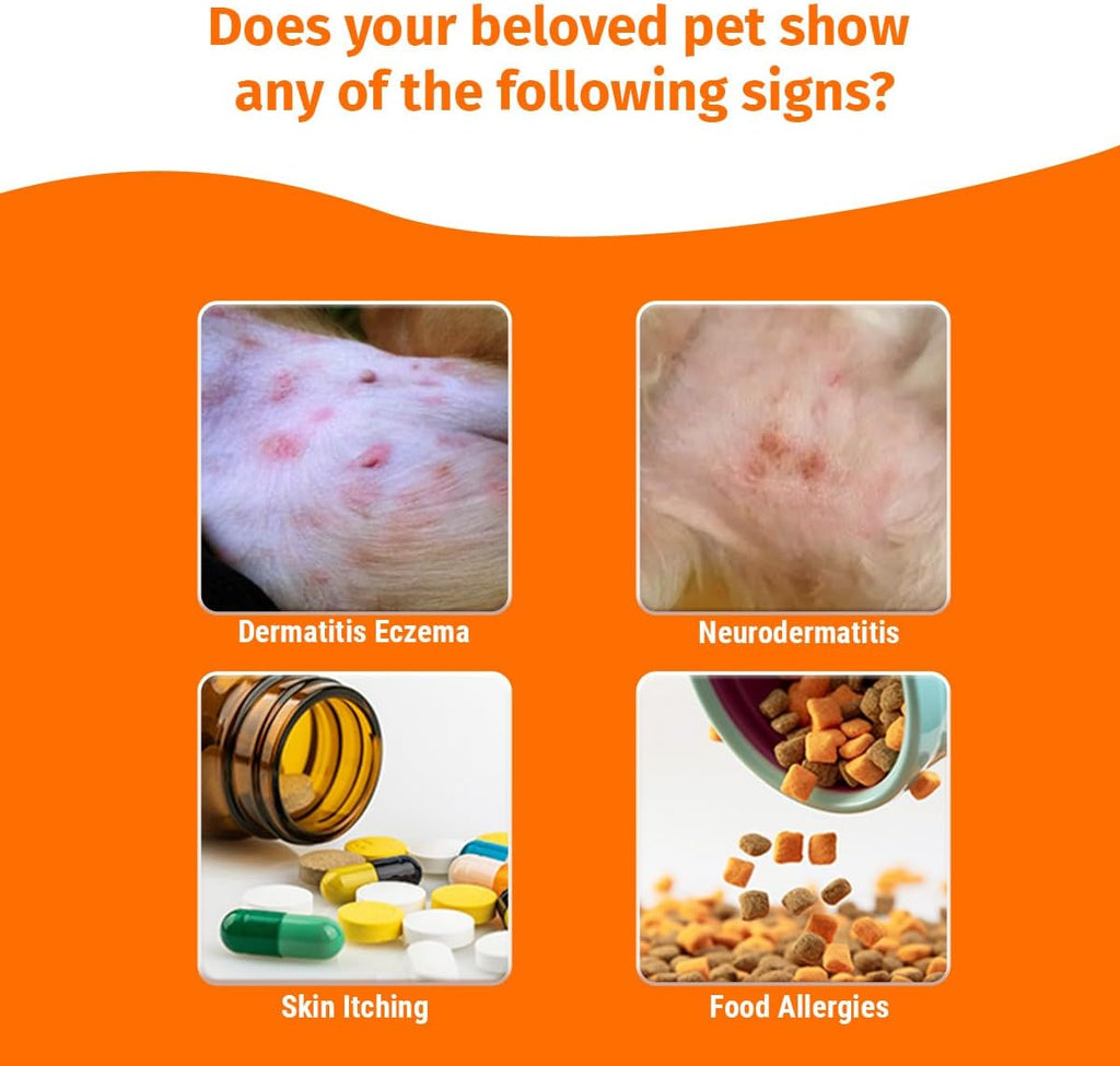 Dog Allergy Relief Chews - Dog Itch Relief - Relieves Rash, Heals Wounds, Soothes Inflammation, Treats Bites, Scratches, Cat Wound Care - 10 Chews