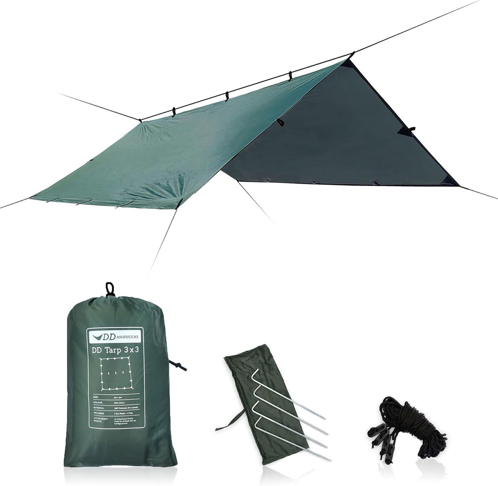DD Hammocks - DD Tarp 3x3 - Olive Green: 10ft x 10ft