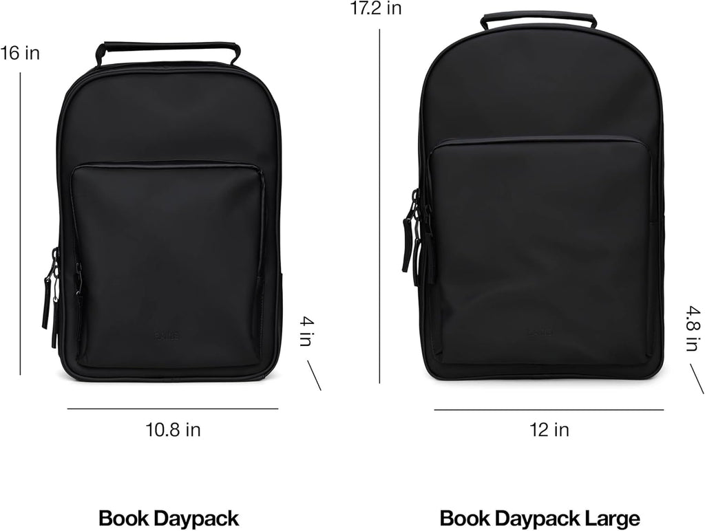 RAINS Book Daypack Large Waterproof Laptop Backpack for Men, Commuter