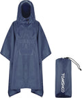 TOMSHOO Multifunctional Raincoat with Hood Waterproof for Adults