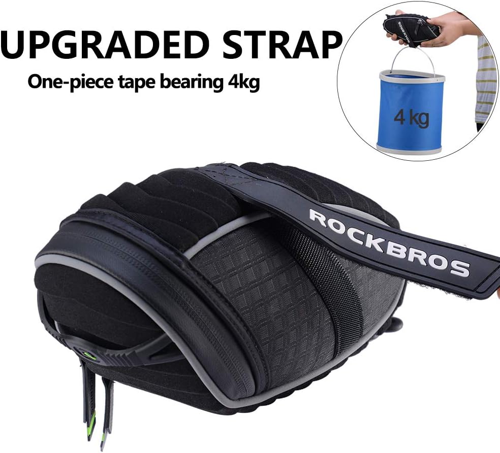 ROCKBROS Bike Saddle Bag Under Seat Bicycle Seat Bag 3D Shell for MTB/Road