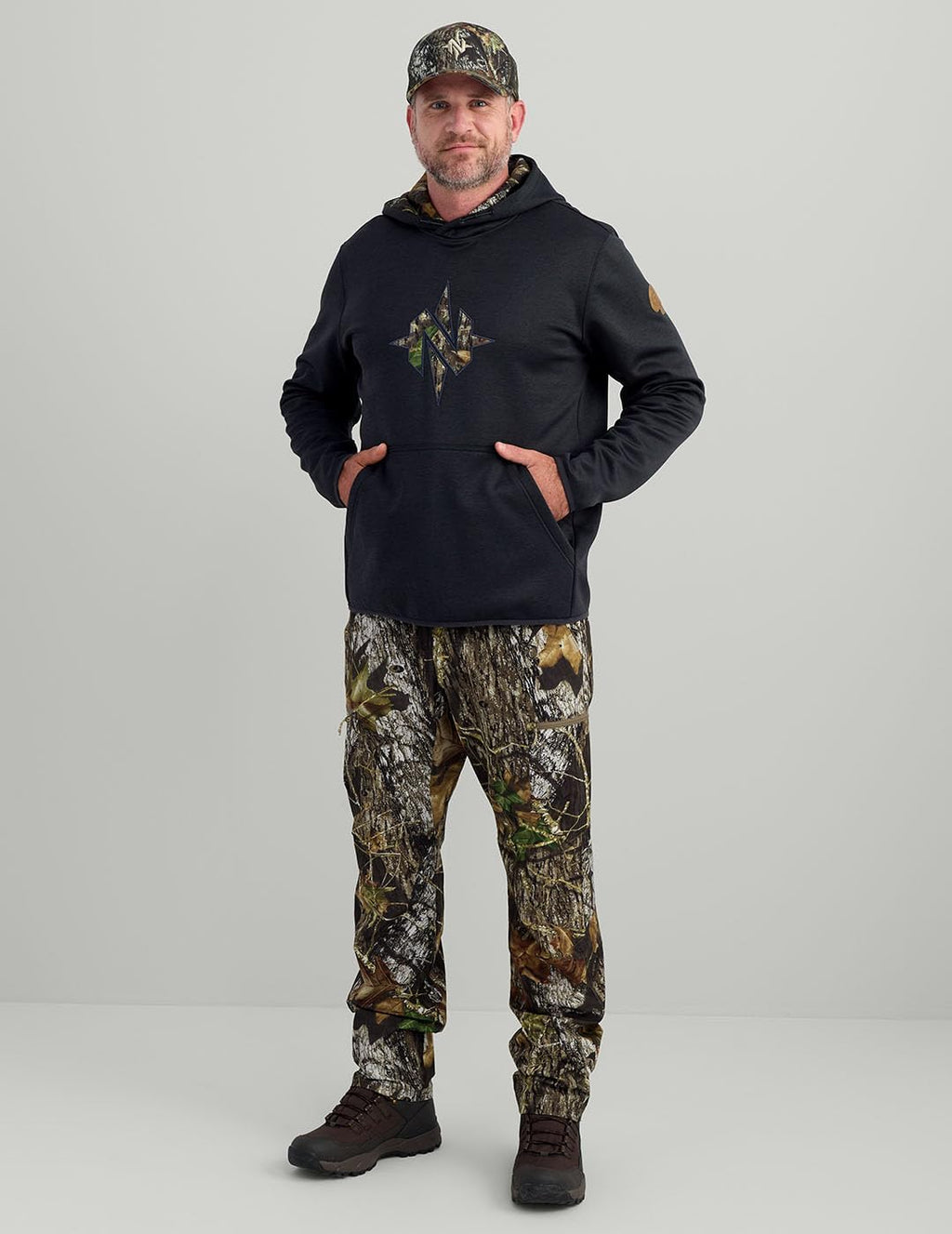 Nomad Men's North Star Hoodie, Comfortable Midweight Hunting Hoodie With Camo Logo for Everyday and Outdoor Lifestyle
