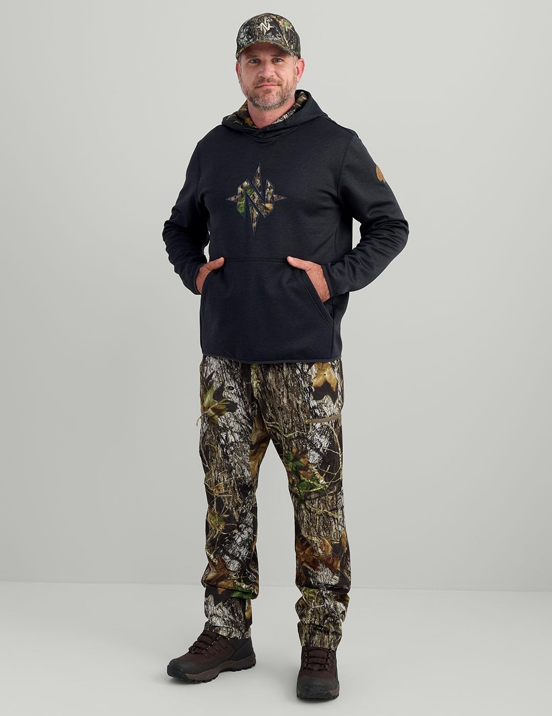 Nomad Men's North Star Hoodie, Comfortable Midweight Hunting Hoodie With Camo Logo for Everyday and Outdoor Lifestyle