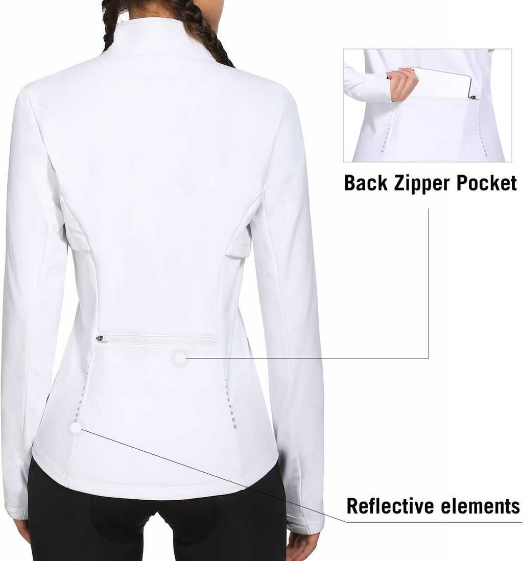 baleaf Women's Fleece Running Jacket Winter Gear Water Resistant Cycling