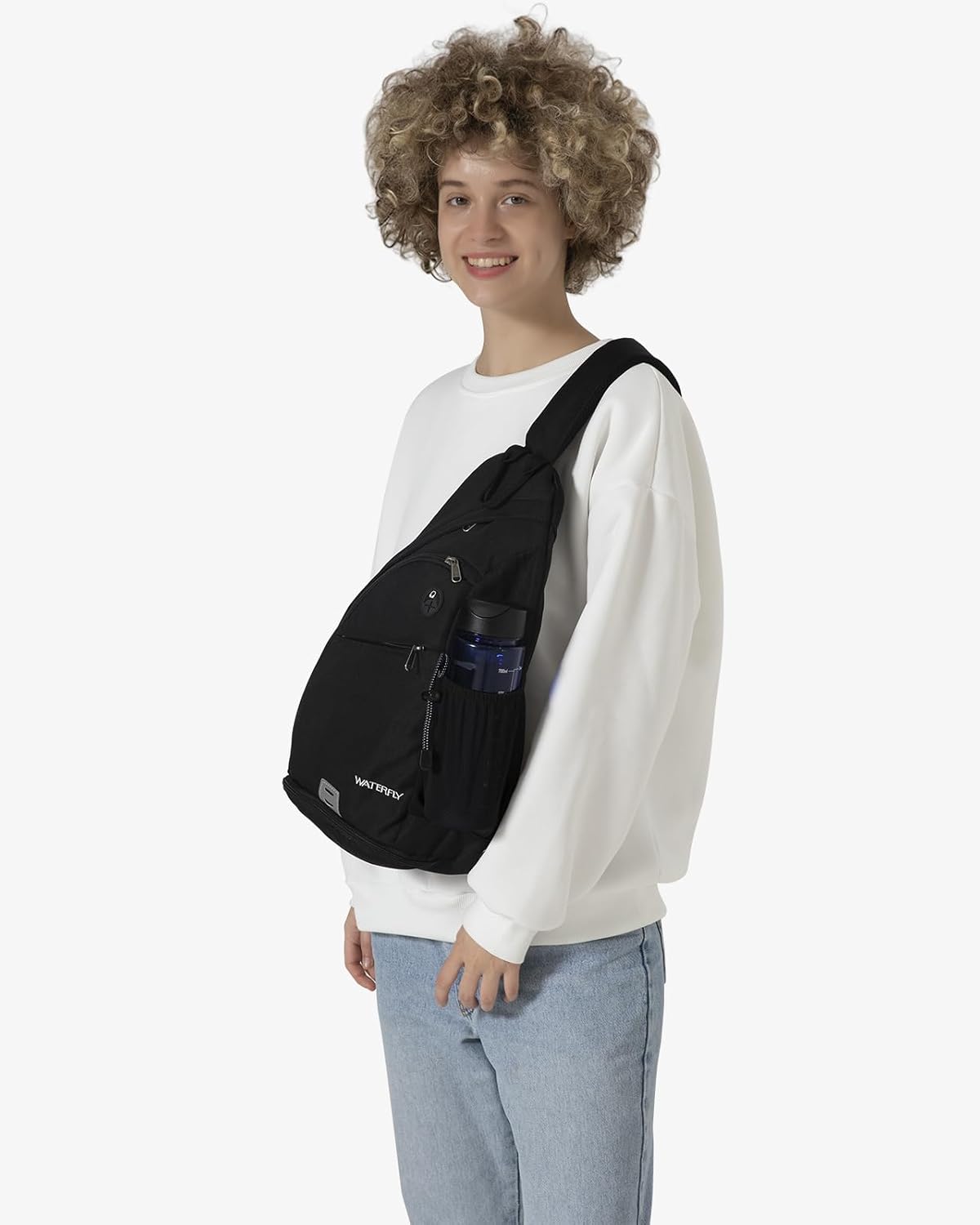 WATERFLY Large Sling Bag Crossbody Backpack Chest Pack for Men Women