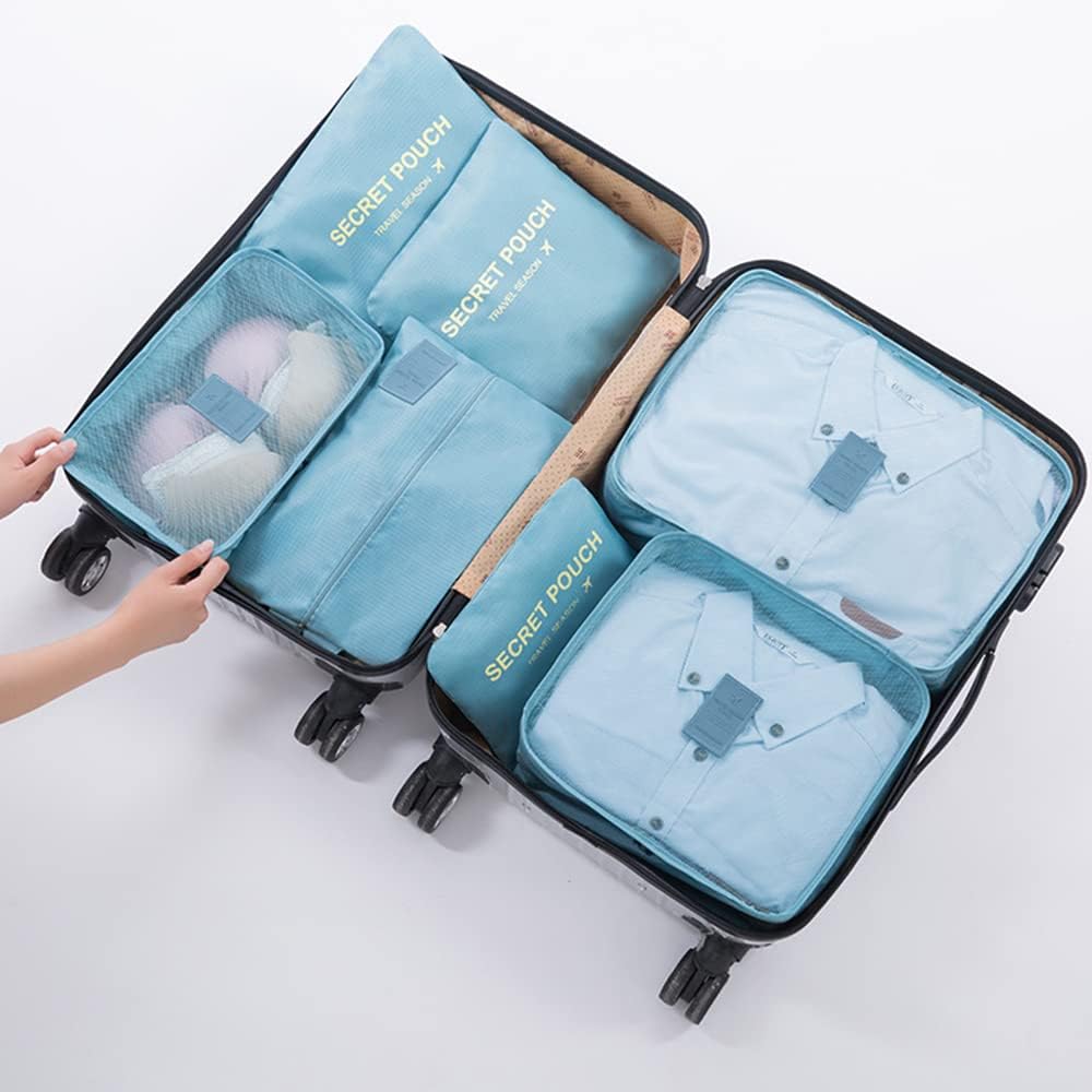 Packing Organizers Packing Cubes for Suicase 7 Set Travel Luggage Organizer Bags for Suitcases (Wine Red)
