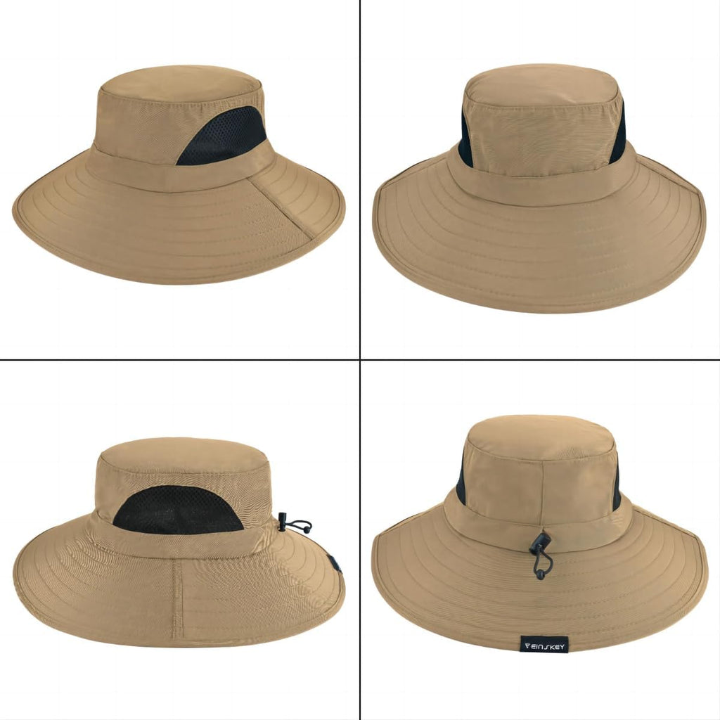 Wide Brim Sun Bucket Hat, Waterproof Boonie Hat for Men & Women