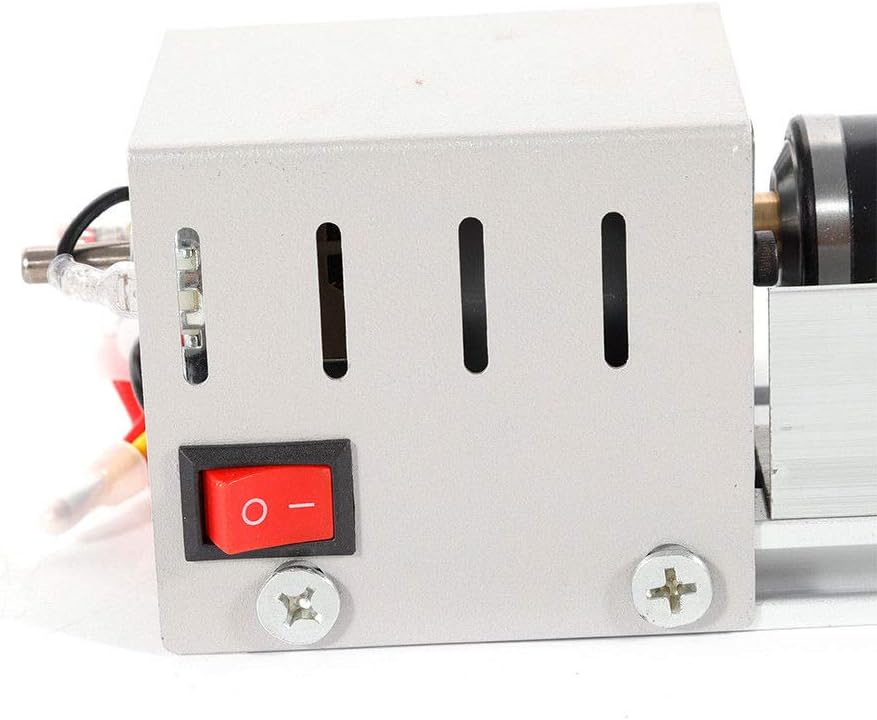 Mini Lathe Wood Lathe Machine Diy Machining for Table Woodworking Wood DIY Tool Lathe Grinding Wood , 2.76 x 6.3inch, 12-24V 96W，7 Speeds