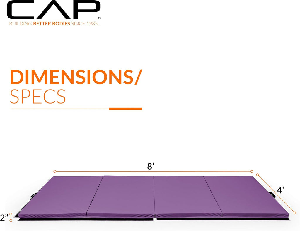 CAP Barbell All Purpose Folding Anti Tear Exercise Training Aerobic Fitness Gym & Gymnastics Balance Mat |2" Thick - Multiple Sizes and Colors