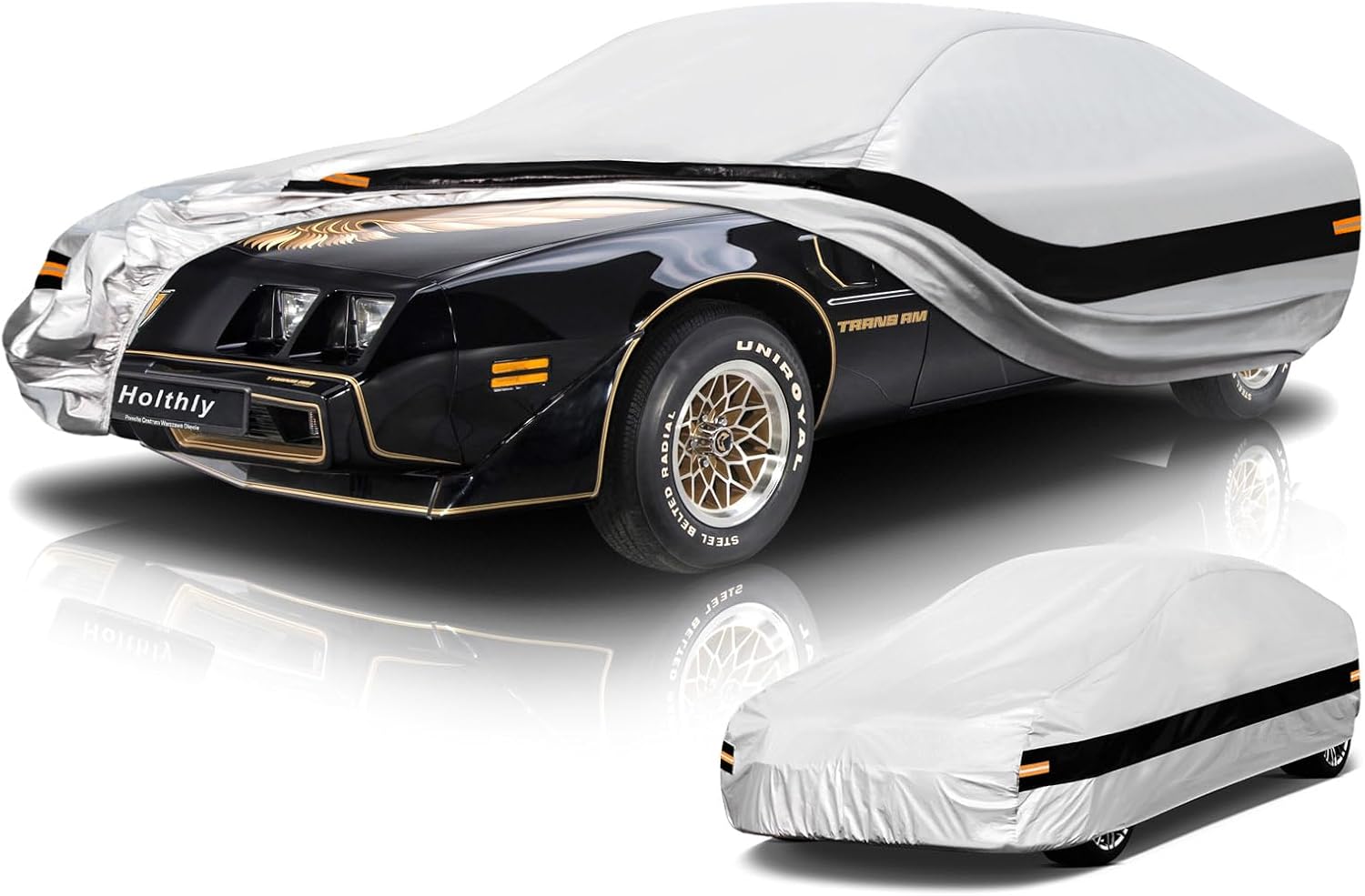 10 Layer Coupe Car Cover Waterproof All Weather for Automobiles,100% Waterproof Outdoor Car Covers Rain UV Protection.Custom Fit for Dodge Challenger,Ford Thunderbird,Pontiac Firebird,etc