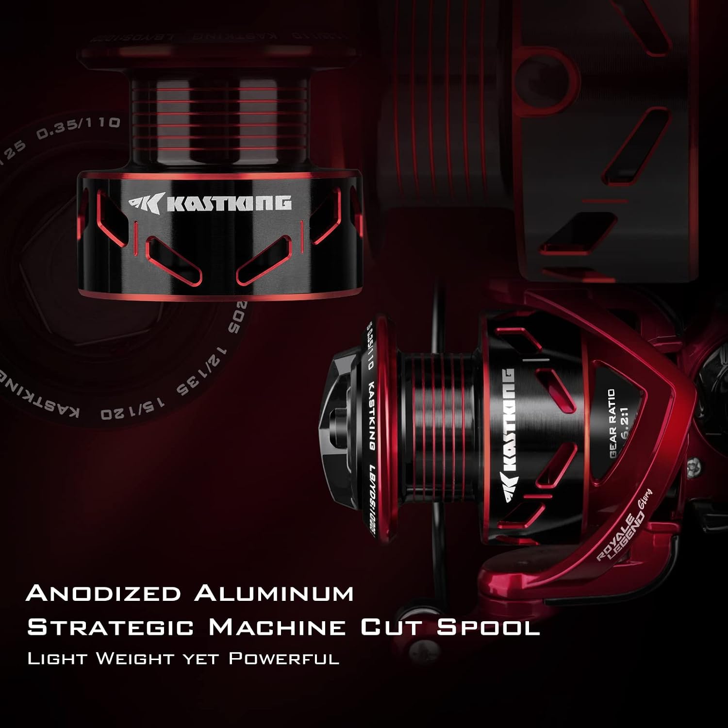 KastKing Royale Legend Spinning Fishing Reels, Available in 5.2:1 and 6.2:1