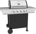 Royal Gourmet 4-Burner Propane Gas Grill with Warming Rack, Black & Silver