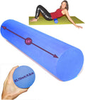 Foam Roller Back Leg Muscle Pain - Small Size Hard Density EVA Muscle Recovery Roll Ø3.75"x18" for Physical Therapy, Helps as Spine Cracker Stretcher