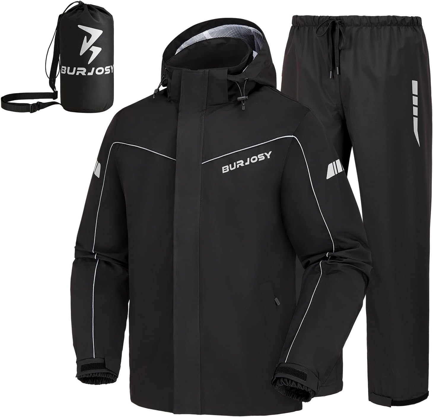 Rain Suit for Men Waterproof Packable Rain Jacket and Pants Set