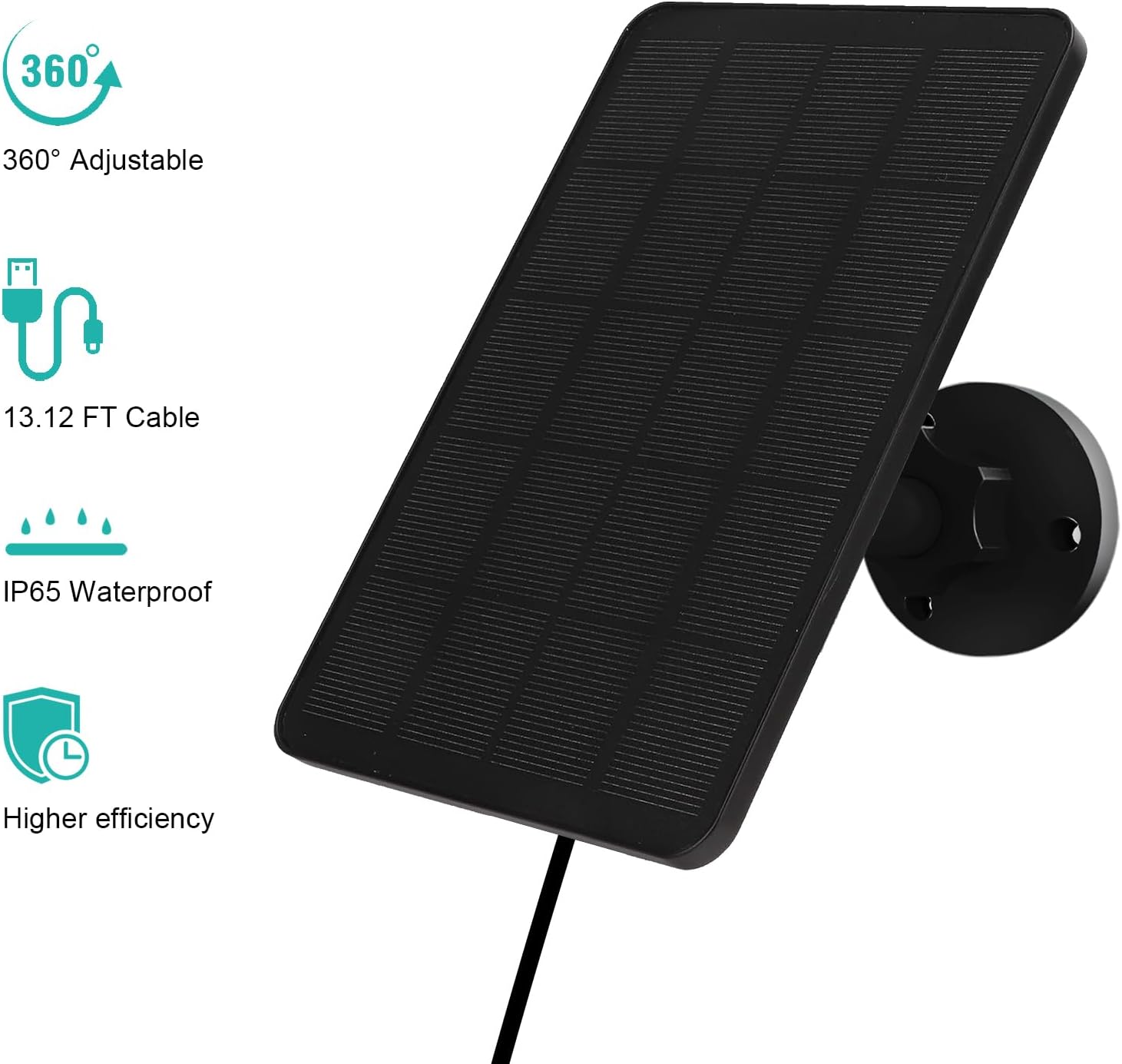 Solar Panel for Blink Camera, Solar Panel 4W Compatible with Blink Outdoor 4 (4th Gen) Camera, Solar Charger for Camera Outdoor with 13.12Ft Outdoor Power Cable, Adjustable Mount, IP65 Waterproof