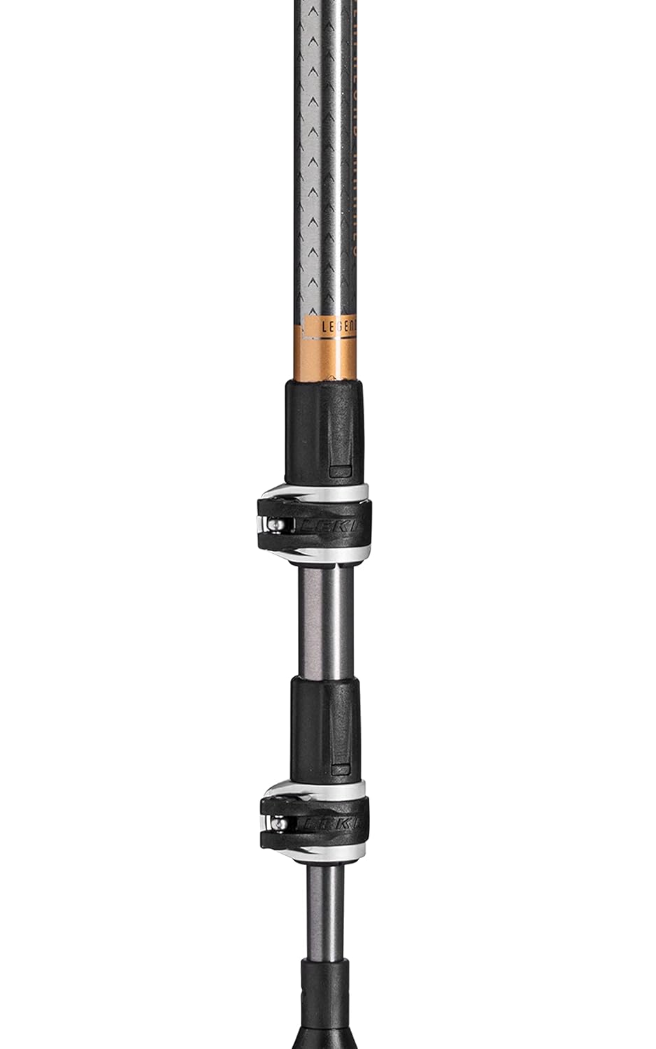 LEKI Wanderfreund Makalu Trekking Pole (Single)-Black-Anthr-Copper-90-120cm | Aluminum, Adjustable, Lightweight Hiking Stick