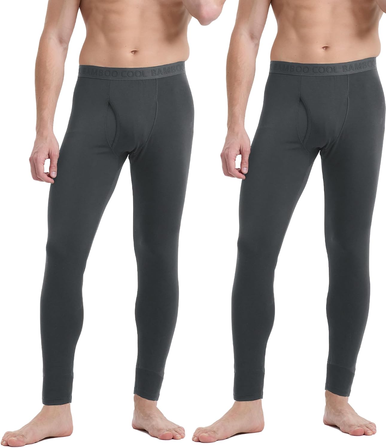 BAMBOO COOL Men's Thermal Underwear Lightweight Fleece Lined