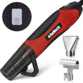 ROMECH 350W Heat Gun with 2 Nozzles, Dual Temp Heat Gun 400°F-660°F, Fast Heat Hot Air Gun with Overload Protection for DIY Craft Embossing Shrink Wrapping (Red)