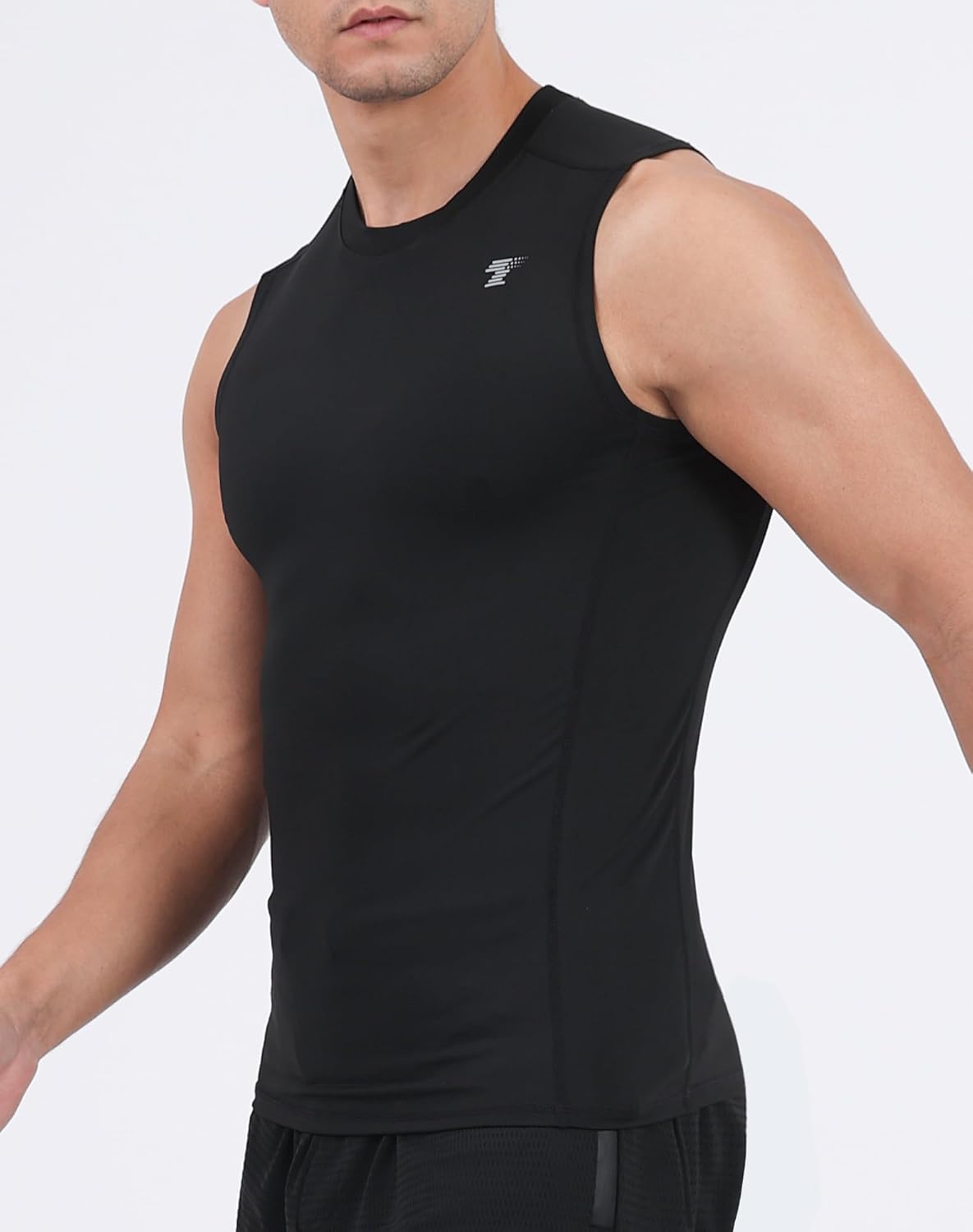 5 Pack Men's Compression Shirts Sleeveless Workout Tank Top BaseLayer
