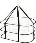 Fashion & Lifestyle 3-Tier Foldable Clothes Black Drying Rack, Hanging Mesh Laundry Dryer with Sturdy Frame for Delicates/Sweaters/Underwear, Space-Saving Indoor Outdoor Drying Organizer