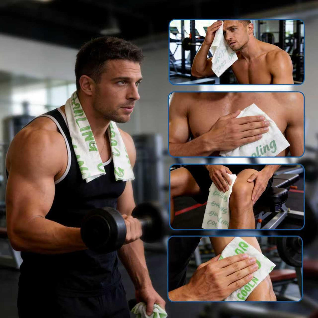 50 Pack Cooling Wipes Cooling Towels for Neck and Face Cool Towel Neck Wraps, Ice Towel, for Yoga,Sport,Running,Gym,Workout,Camping,Fitness,Workout & More Activities Camping in Hot Weather (Green)